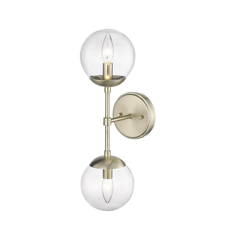 Gionnie Steel Armed Sconce, Modern Gold