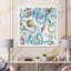 «Blue and Gold Christmas Tree Ornaments», reproduction d'art sur toile moderne-66807582-66807586