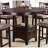 Dining Table, Round Counter Height Dining Table With Shelve