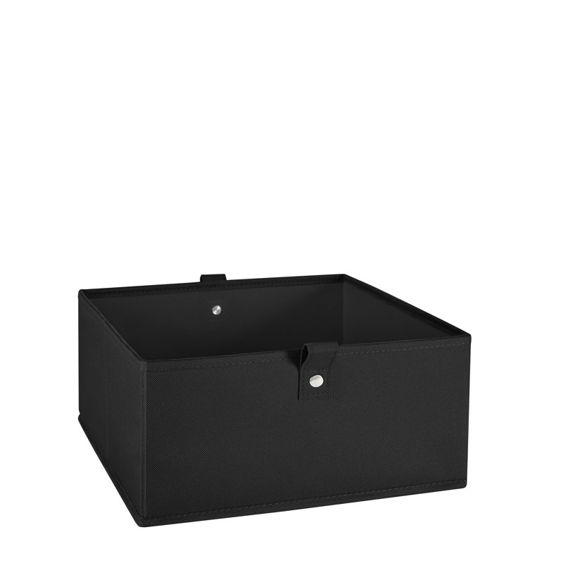 Black Fabric Collapsible Kids Storage Cube Set