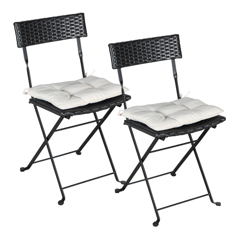 Chaise de patio pliante avec coussin