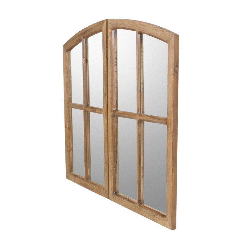 Ensemble de miroir de ferme Jolene, 33 po x 38 po, Noyer