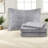 Premium King Bedding Sets, Microfiber Cotton Striped Home Decor