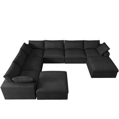Kenda 8 - Piece Upholstered Sectional by Ebern Designs