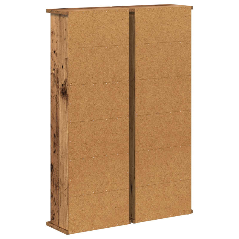 Engineered Wood 92cm H Media Shelves, Old Wood