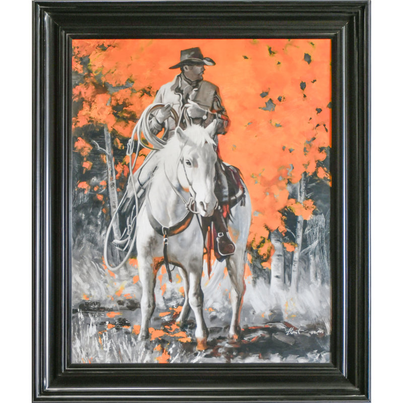 Cadre Cowboy intérieur moderne 48 x 60 extérieur 63 x 75                                                   