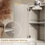 Ensemble de 2 panneaux à panneaux cannelés de style minimaliste moderne de 31,5 po Designer-1906089077