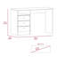 Bureau d'ordinateur 3 tiroirs, une tablette