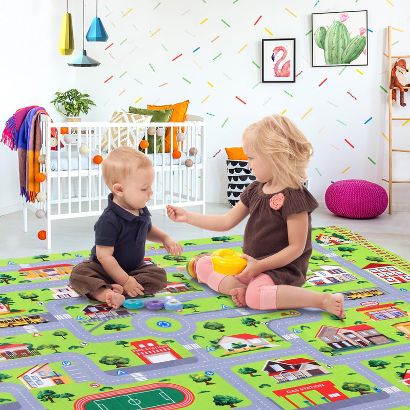 Machine Printed Area Rug, Rectangle 95 x 133 cm