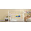 Structure de lit en métal avec bureau, tablettes, prises de courant et ports USB-1109734599-1109734598