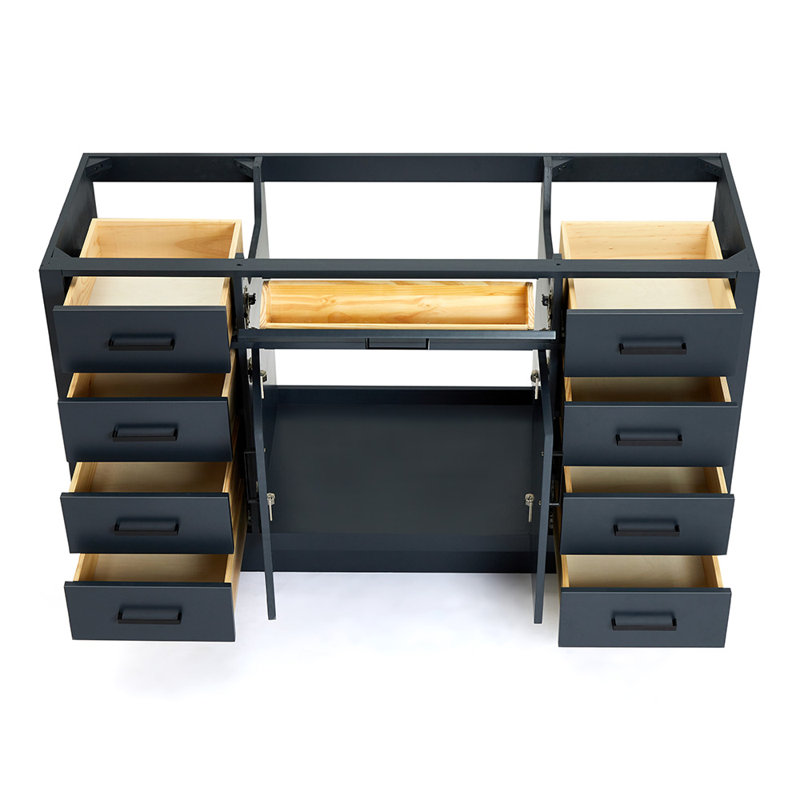 60" Single Sink Bathroom Vanity, Midnight Blue