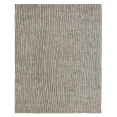 Hand Knotted Bamboo Slat / Seagrass Striped Area Rug