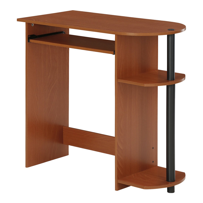 Simplistic Easy Assembly Computer Desk, Light Cherry
