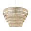 Lustre suspendu à six niveaux brun clair