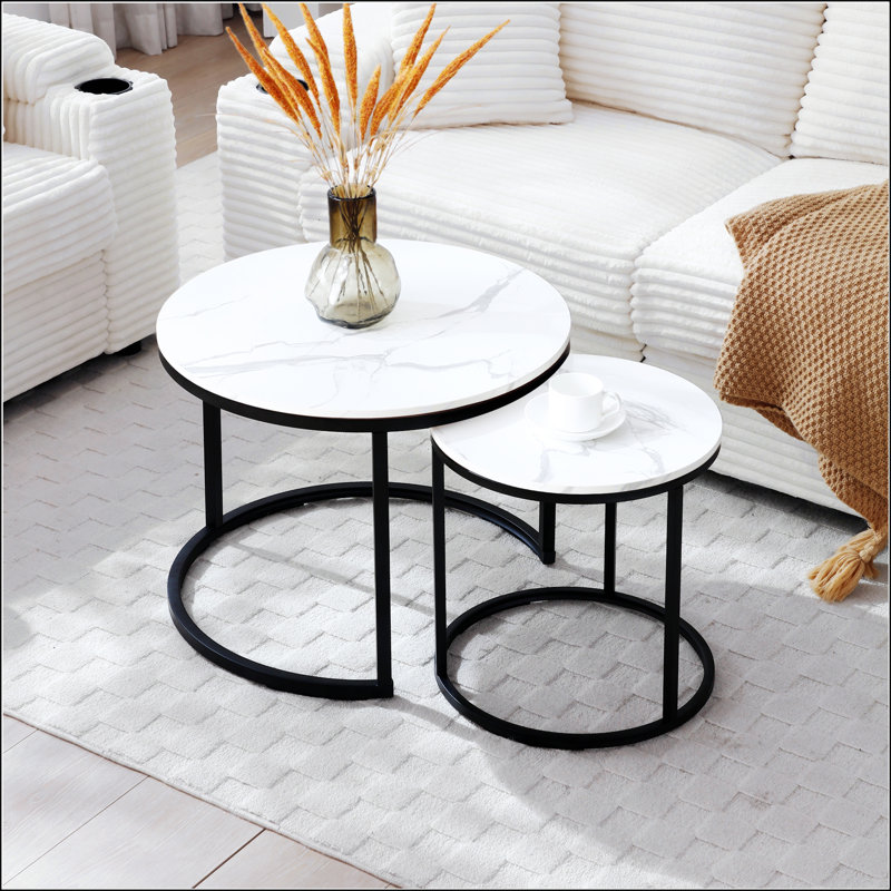 Ensemble de 2 tables basses, Noir