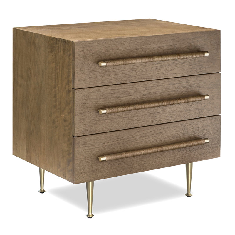Audrey 3 - Drawer Nightstand, Toffee