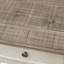  Commode 5 tiroirs 55 po en bois massif gris et ivoire