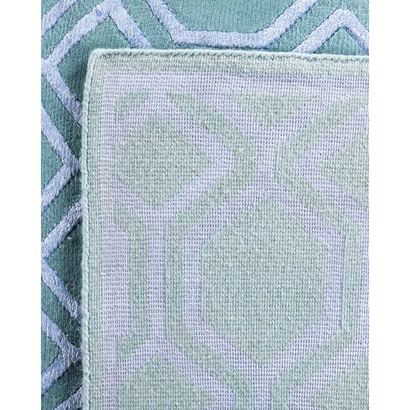 Overdyed One-of-a-Kind Rectangle 9'2" X 12' Hand Knotted Area Rug