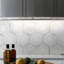 Carrelage mural mosaïque en métal 10 po x 12 po Artemis Hexagon-54243603