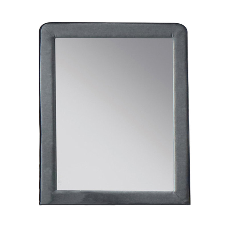 Miroir, tissu gris clair