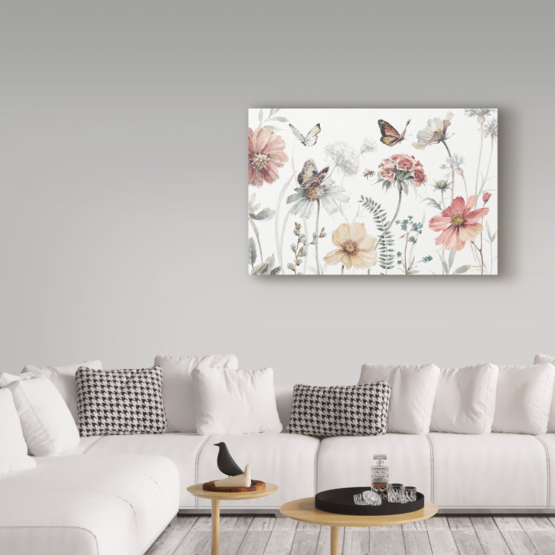 «A Country Weekend I», reproduction de peinture acrylique sur toile tendue, H 12 po x l 19 po
