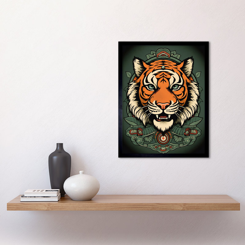 Chumbley Regal Tiger Head 1 Piece Single Picture Frame Wall Art