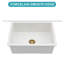 30-Inch Undermount Single Bowl Ceramic Kitchen Sink With Dual Mount Design And Deep Basin