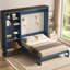 Grand lit escamotable avec bureau et rangement-133284158