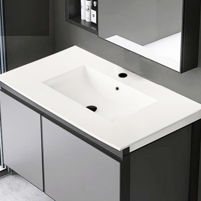 36 po. Meuble-lavabo blanc 36 po, espace de travail Scratch Ample Toit pour meuble-lavabo 36 po, conformité, résistance aux dommages, espace de rangement