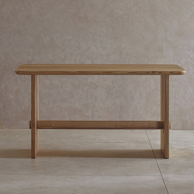 Solid wood ash simple rectangular dining table., 29.53"H x 78.74"L x 31.5"W