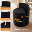 Fauteuil d'appoint moderne pivotant en tonneau pivotant avec base ronde-323273544