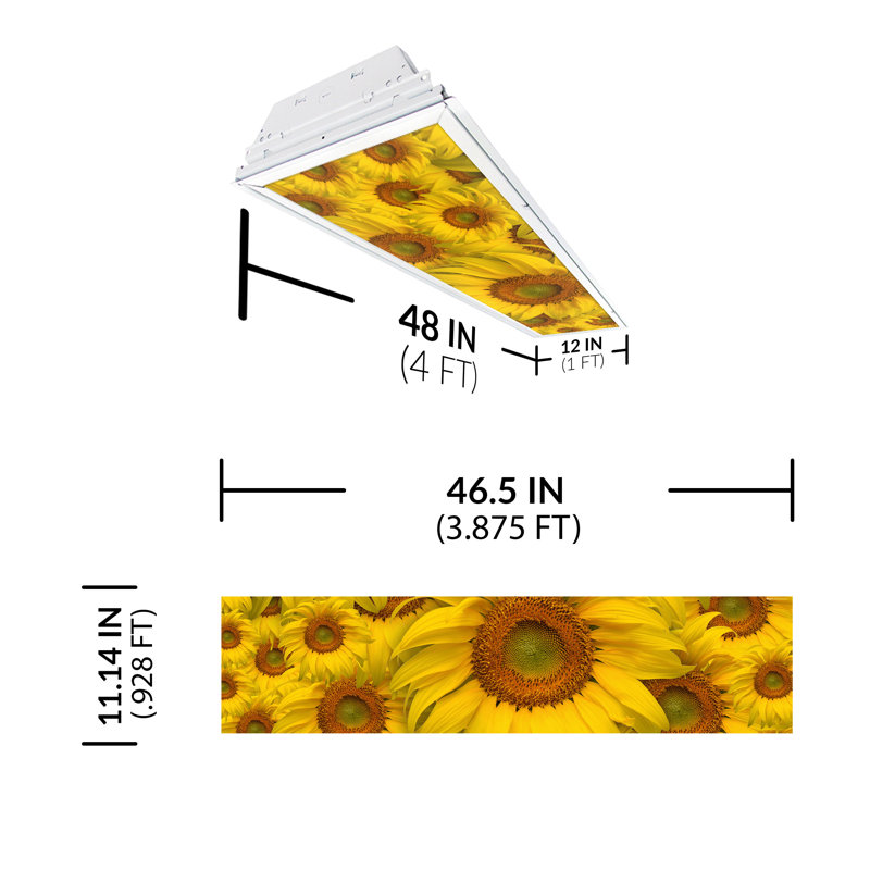 Flower Rectangle Fixture Component Ceiling Light