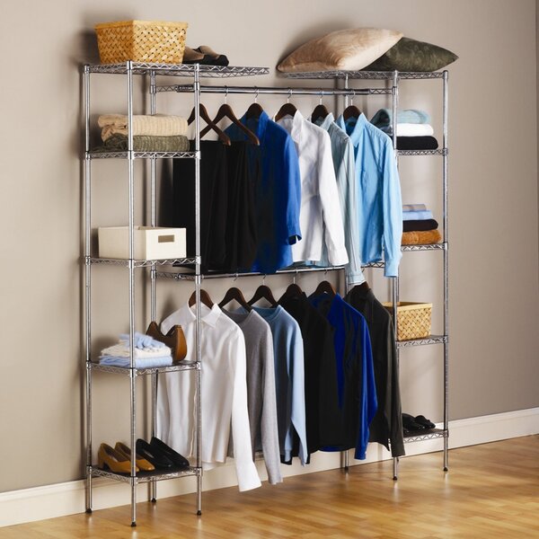 17 Stories Margurete 46.3'' Closet System, Freestanding Closet Organizer  Heavy Duty, Closet Clothes Organizer