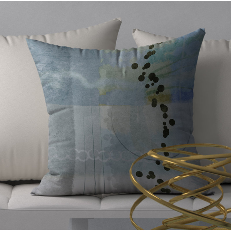 Abstract Reversible Throw Pillow, 24" x 24"