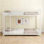 Lit superposé simple au-dessus d'un lit simple en métal / métal robuste robuste / réduction du bruit / barrière de sécurité / aucun sommier tapissier requis, blanc-120073578