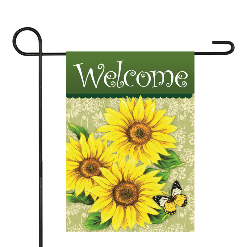 Drapeau de jardin 12,5 po x 18 po Welcome