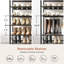 Étagère à chaussures en métal à 10 niveaux avec plateau en bois, rangement pour chaussures grande capacité (30 à 40 paires)-134702778