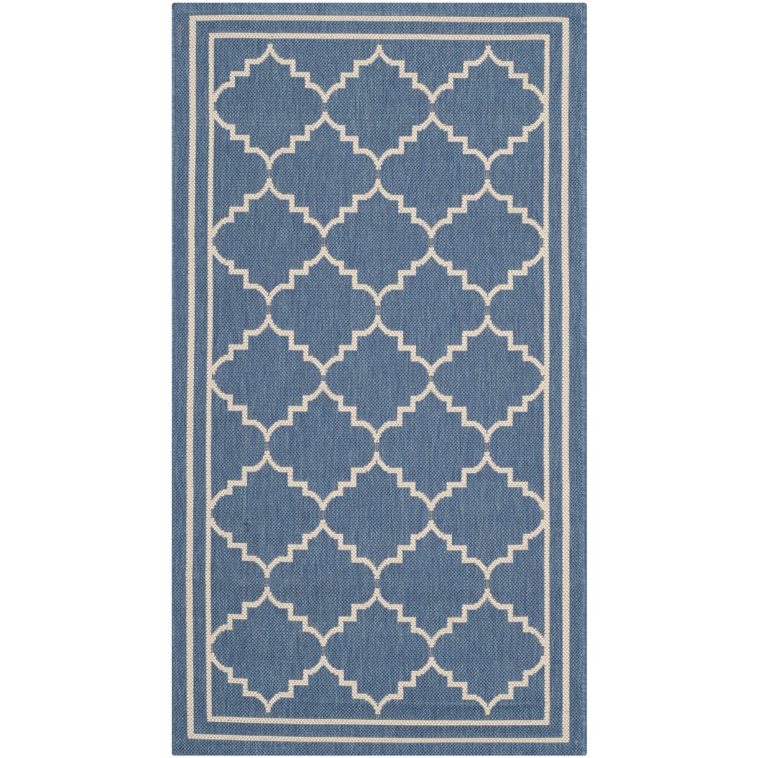 Teppich Anais in Blau/Beige