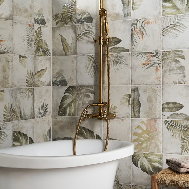 Bond Tile Angela Harris Tempest 7.87 In. X 7.87 In. Matte Ceramic Wall ...