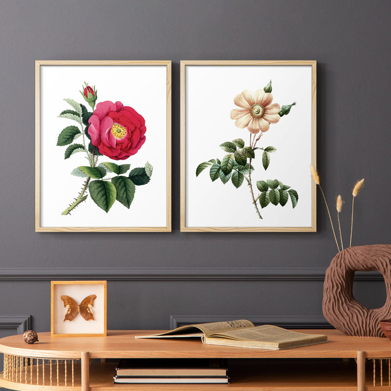 «Botanical Beauty I», reproduction encadrée de qualité supérieure - prête à être accrochée - aucun clou requis - aucun clou requis