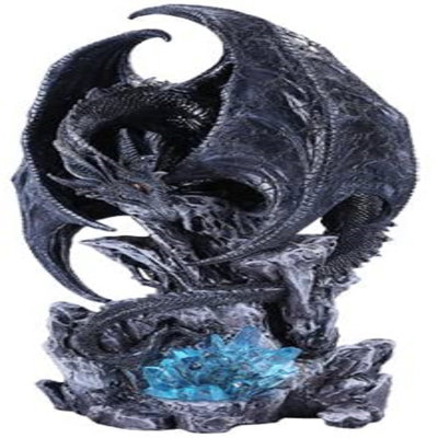 Grand dragon sombre avec lumière del