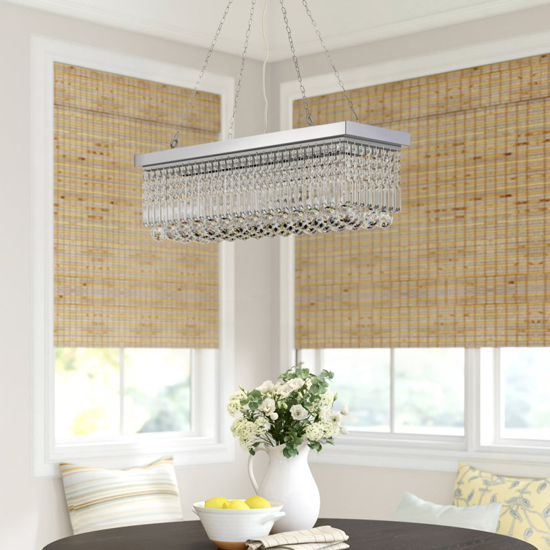 Daryn 5 - Light Dimmable Drum Chandelier, Chrome