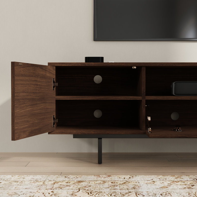 Canterbury 3 Door TV Stand for TVs up to 85", Brown