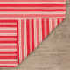 Renley Ticking Stripe Red/Ivory Handwoven Indoor/Outdoor Rug