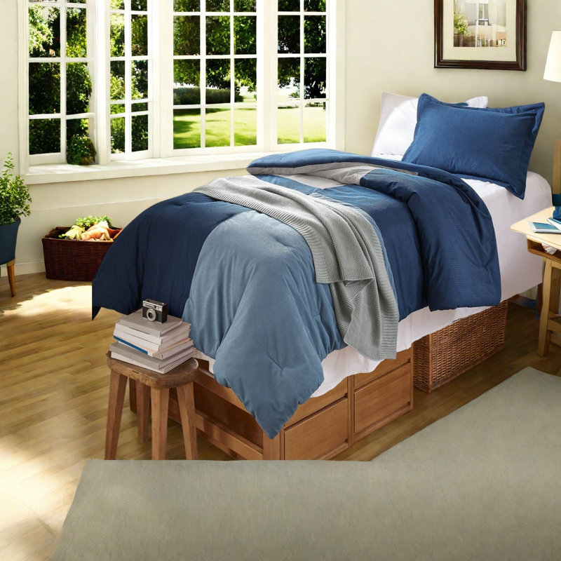 Ensembles de literie confortables, dortoir simple en velours côtelé polyester XL