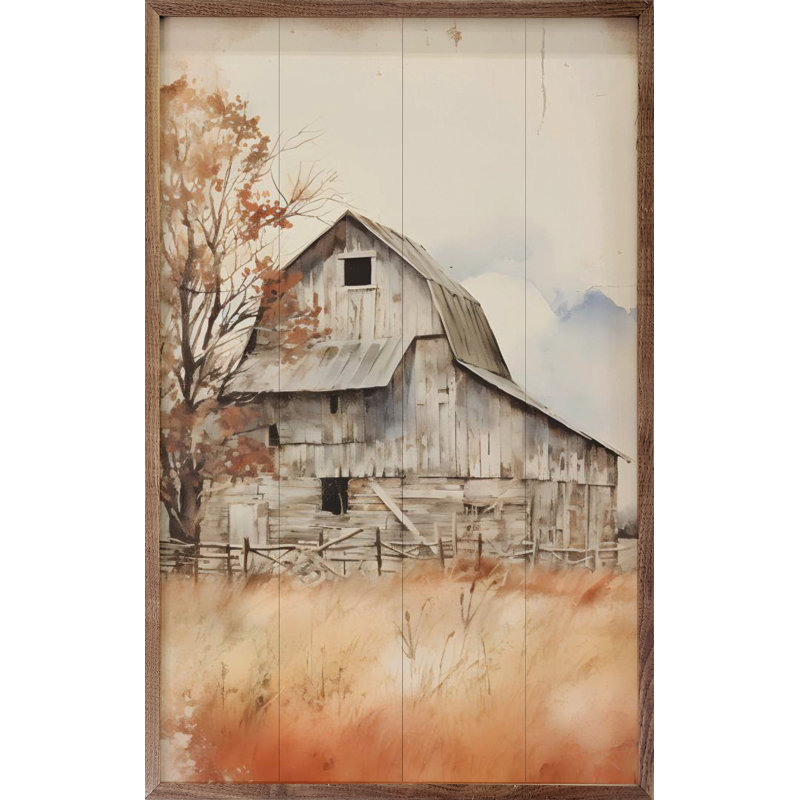 Rustic Barn, 24" H x 16" W