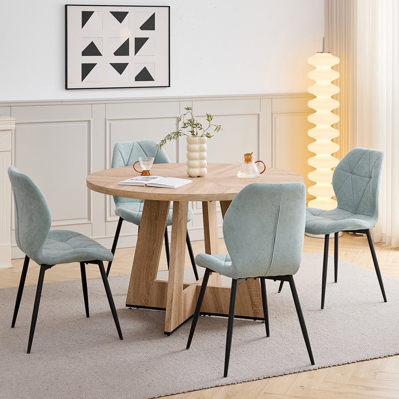 Dining Set, Green, Light Brown