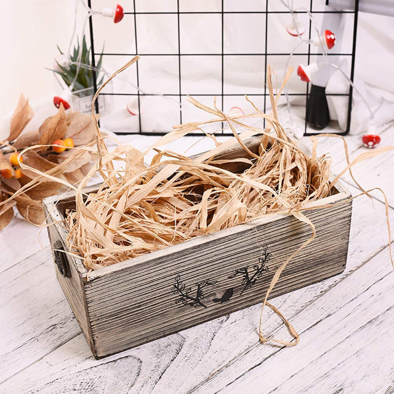 Hugee long naturel en raphia garni, Naturel