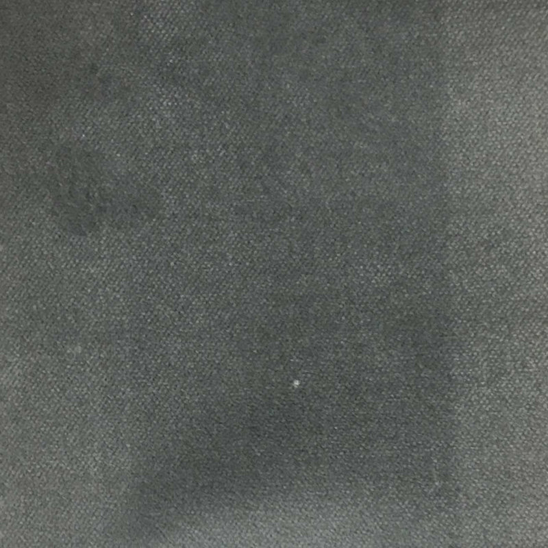 Bowie-Regal Cotton Plain Velvet Upholstery Fabric, Steel Gray