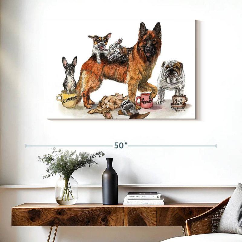 Brampt Coffee Dogs, 26" H x 39" W